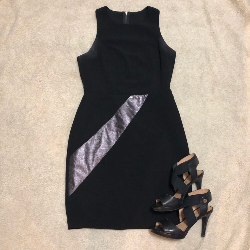 Business Professional Metallic Stripe Dress